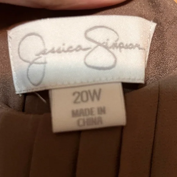 Women's Jessica Simpson Pleated Colorblock Dress Cross back - Picture 3 of 3